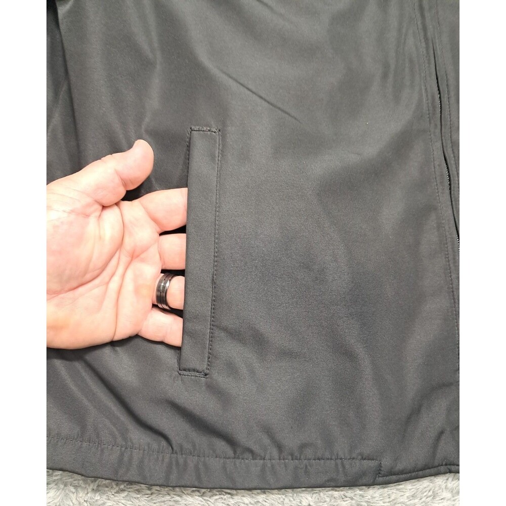 George XL 46/48  Jacket Men’s Dress Coat Pockets Office Business Polyester Zip - Picture 5 of 10